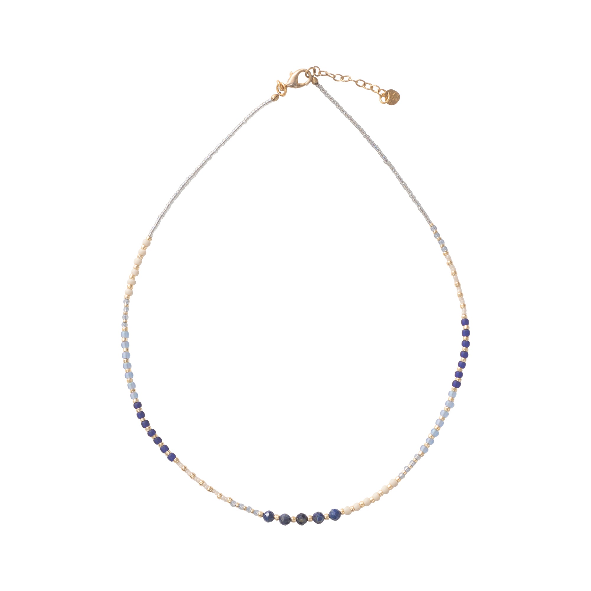 A Beautiful Story - Golden Lapis Lazuli Gold Necklace
