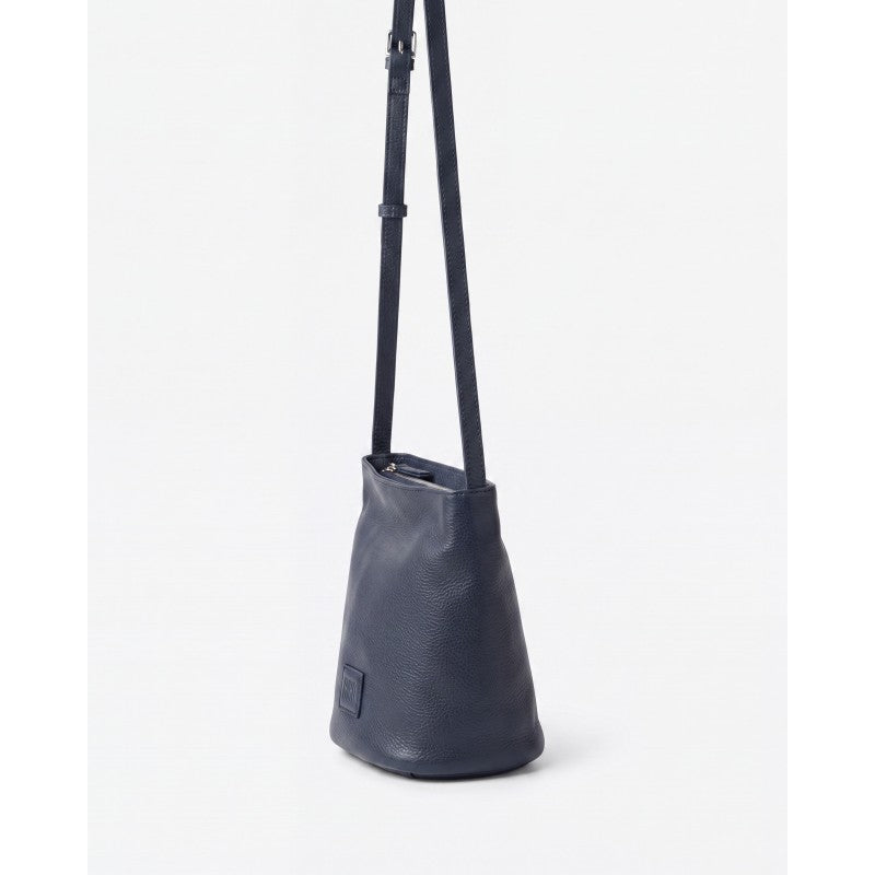 Biba - Women's Leather Cross Body Bucket Bag Chester TB CET1L in Navy Blue