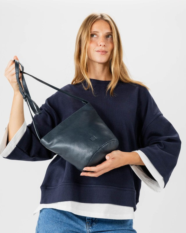 Biba - Leather Cross Bag Chester TB CET1L - Navy Blue at Kings Road Fashions, Leighton Buzzard, UK