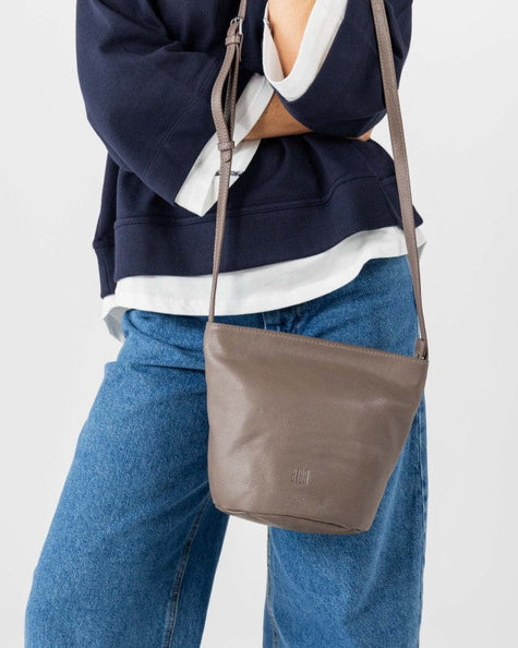 Biba - Leather Cross Bag Chester TB CET1L - Stone at Kings Road Fashions, Leighton Buzzard UK