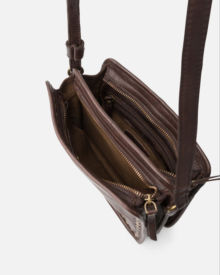 Biba - Women's Cross Body Bag Rockwall RAL1L in Dark Brown at Kings Road Fashions, Leighton Buzzard, UK