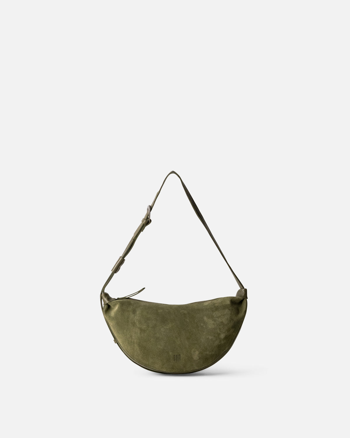 Biba Bags suede leather shoulder bag biba Loa-LAA1L-Khaki at Kings Road Fashions, Leighton Buzzard, UK