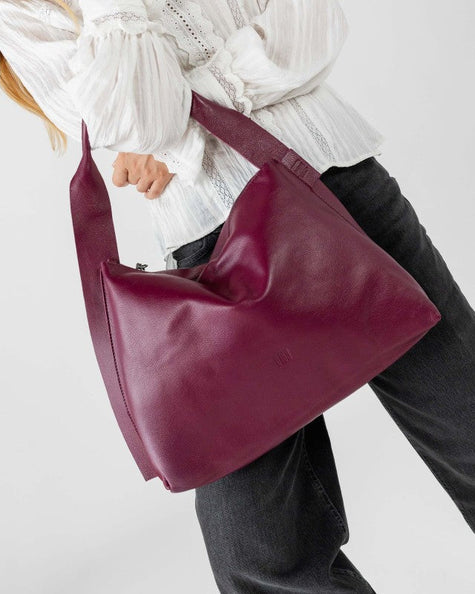 Biba - Women's Vienna Purple Leather Shoulder Bag VIE1L at Kings Road Fashions, Leighton Buzzard, UK