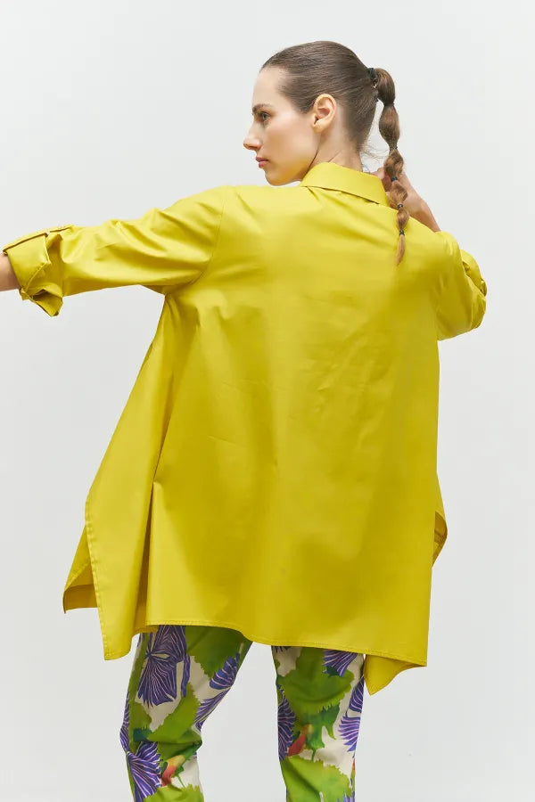 Bize-Women-s-Gold-Yellow-CottonShirt-25SS-BZ171