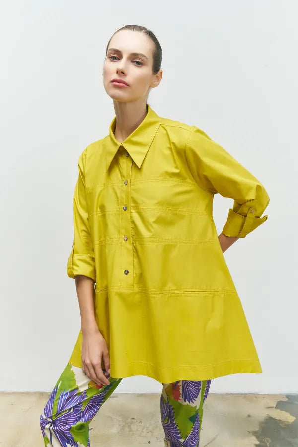 Bize-Women-s-Gold-Yellow-CottonShirt-25SS-BZ171