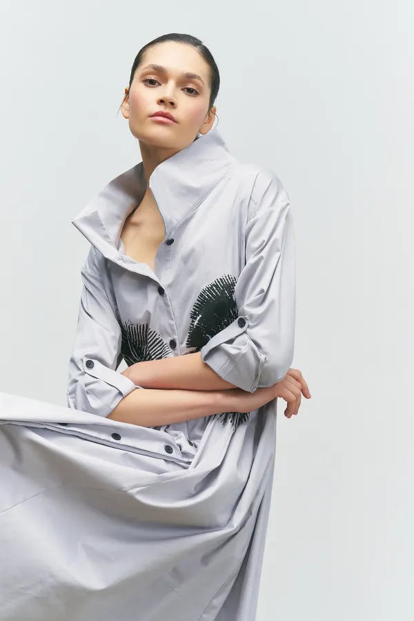 Bize-Women-s-SilverGrey-Dress-in-Cotton-25SS-BZ2054