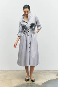 Bize-Women-s-SilverGrey-Dress-in-Cotton-25SS-BZ2054