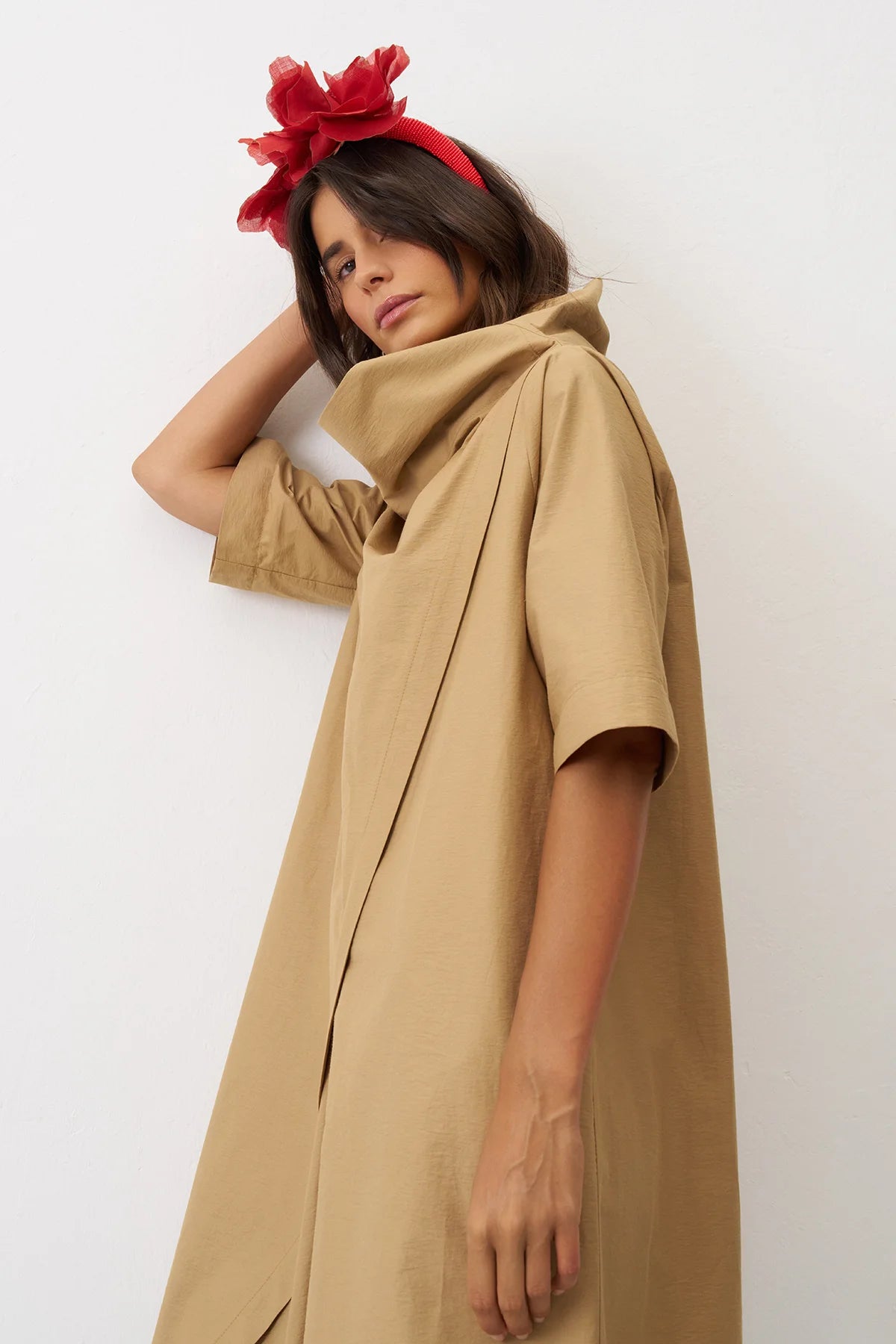 Bize - Women's -A-Line- Funnel -Neck -Tunic -Dress - BZ2131 - Craft-1