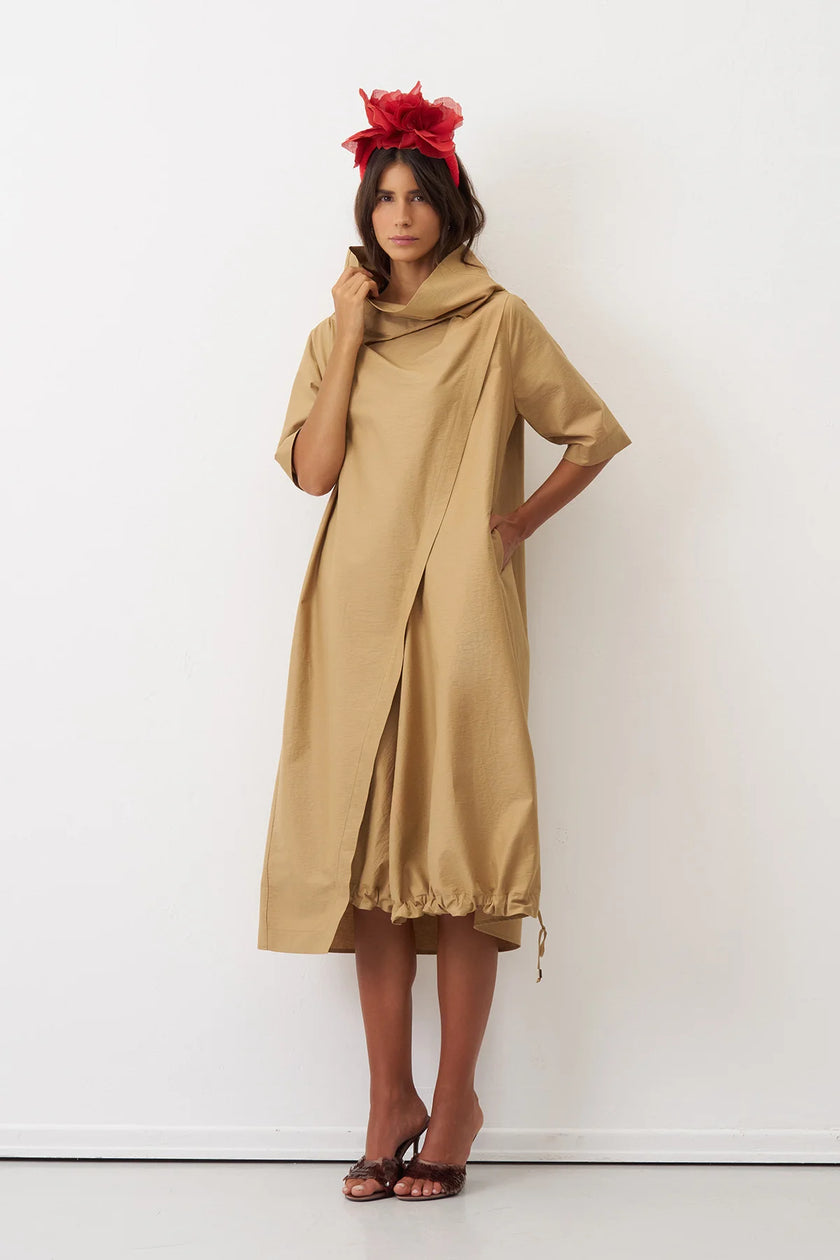 Bize - Women's -A-Line- Funnel -Neck -Tunic -Dress - BZ2131 - Craft-1