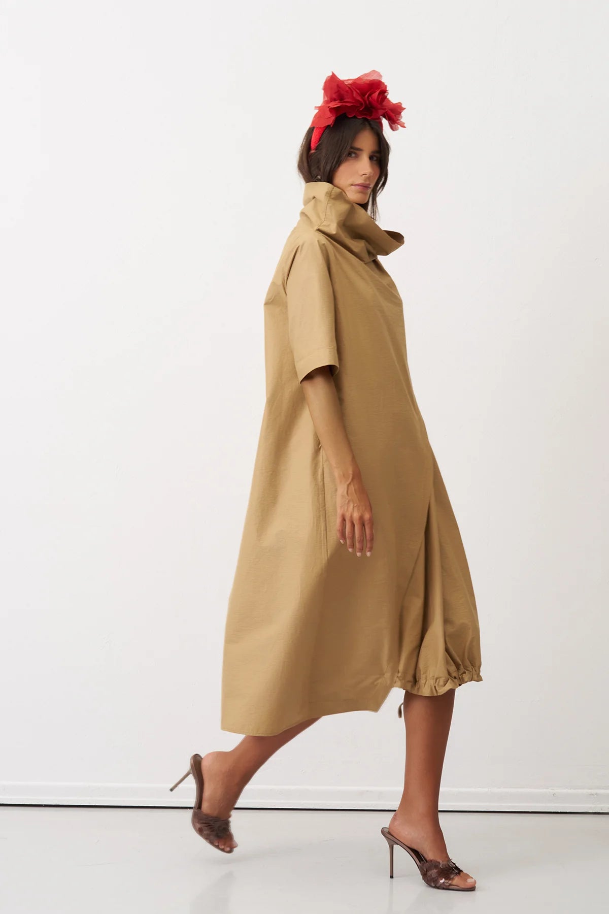 Bize - Women's -A-Line- Funnel -Neck -Tunic -Dress - BZ2131 - Craft-1