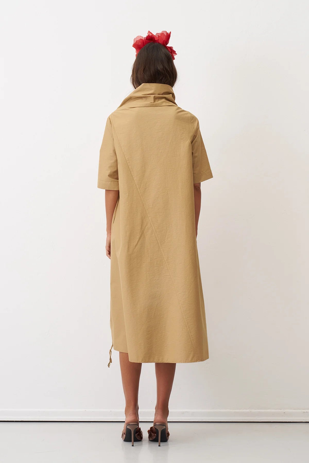 Bize - Women's -A-Line- Funnel -Neck -Tunic -Dress - BZ2131 - Craft-1