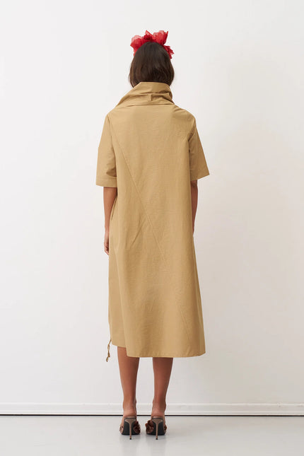 Bize - Women's -A-Line- Funnel -Neck -Tunic -Dress - BZ2131 - Craft-1