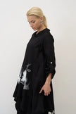 Bize - Women's -Placement -Print -Tunic-Dress -  BZ2148 - Black-1