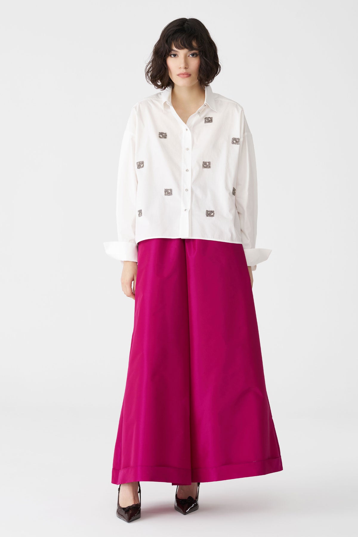 Bize Women's Embellished Blouse BZ419 - White at Kings Road Fashions, Leighton Buzzard, UK