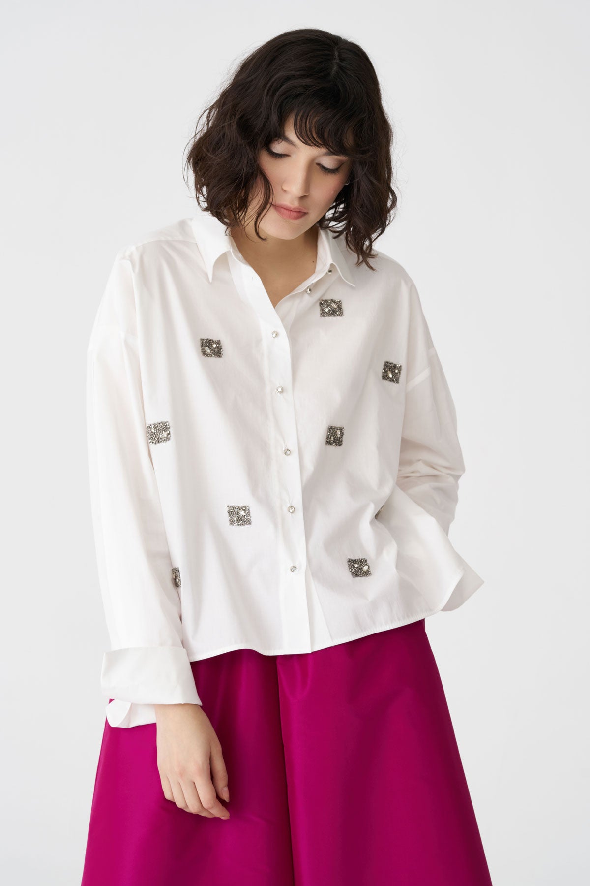 Bize Women's Embellished Blouse BZ419 - White at Kings Road Fashions, Leighton Buzzard, UK