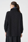 Bize Women's Polka Dot Blouse BZ437 - Anthracite at Kings Road Fashions, Leighton Buzzard, UK