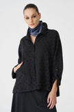 Bize Women's Polka Dot Blouse BZ437 - Anthracite at Kings Road Fashions, Leighton Buzzard, UK