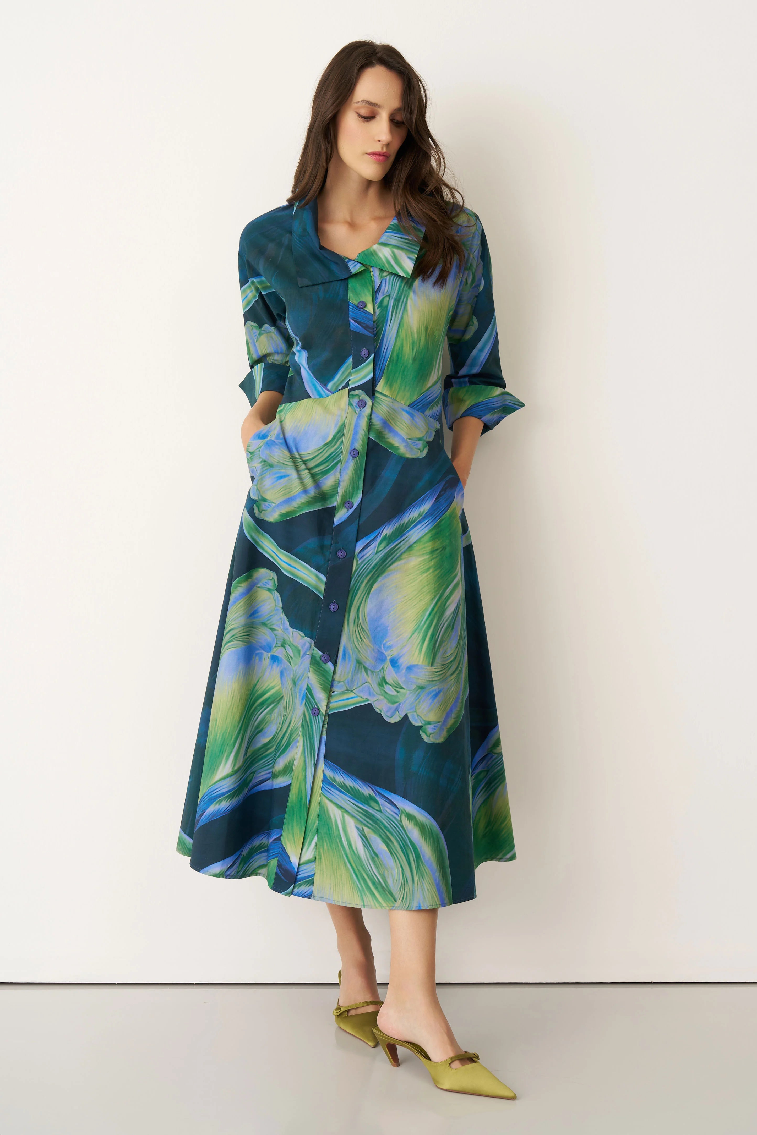 Bize - Women's Aegina Tulip Print Dress BZ21462009