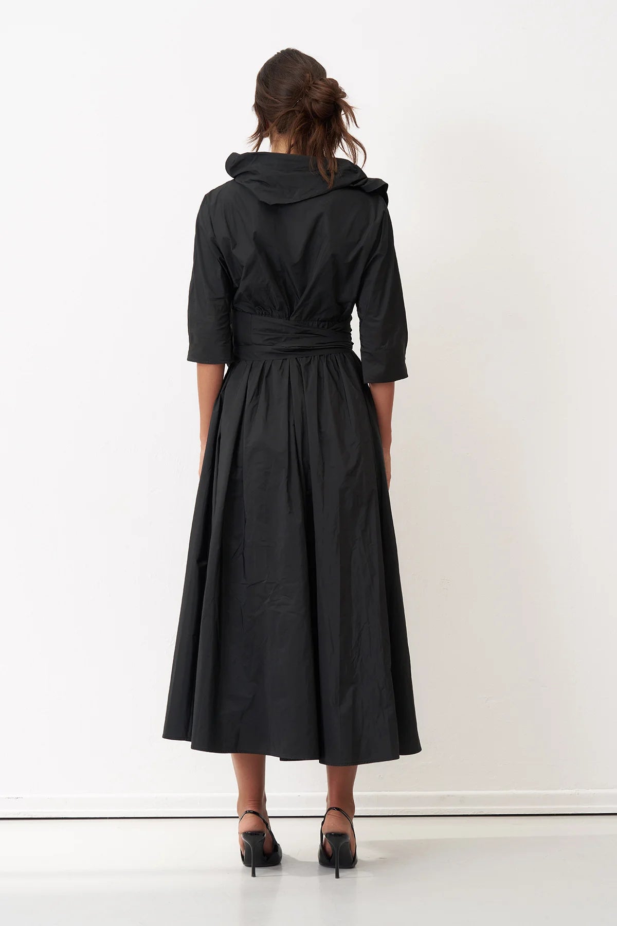 Bize – Women’s -Bloom- Full-Circle- Midi -Dress - BK8400 - Black-1