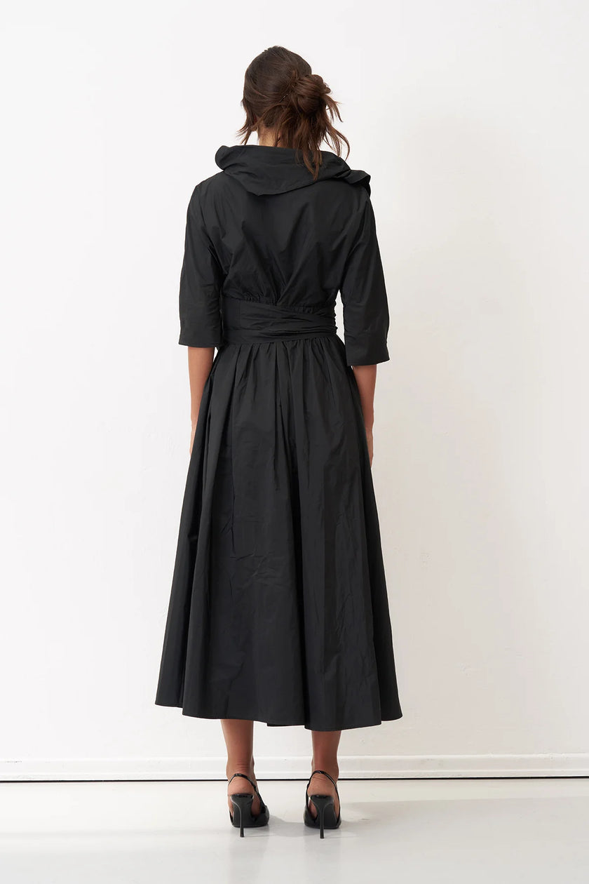 Bize – Women’s -Bloom- Full-Circle- Midi -Dress - BK8400 - Black-1
