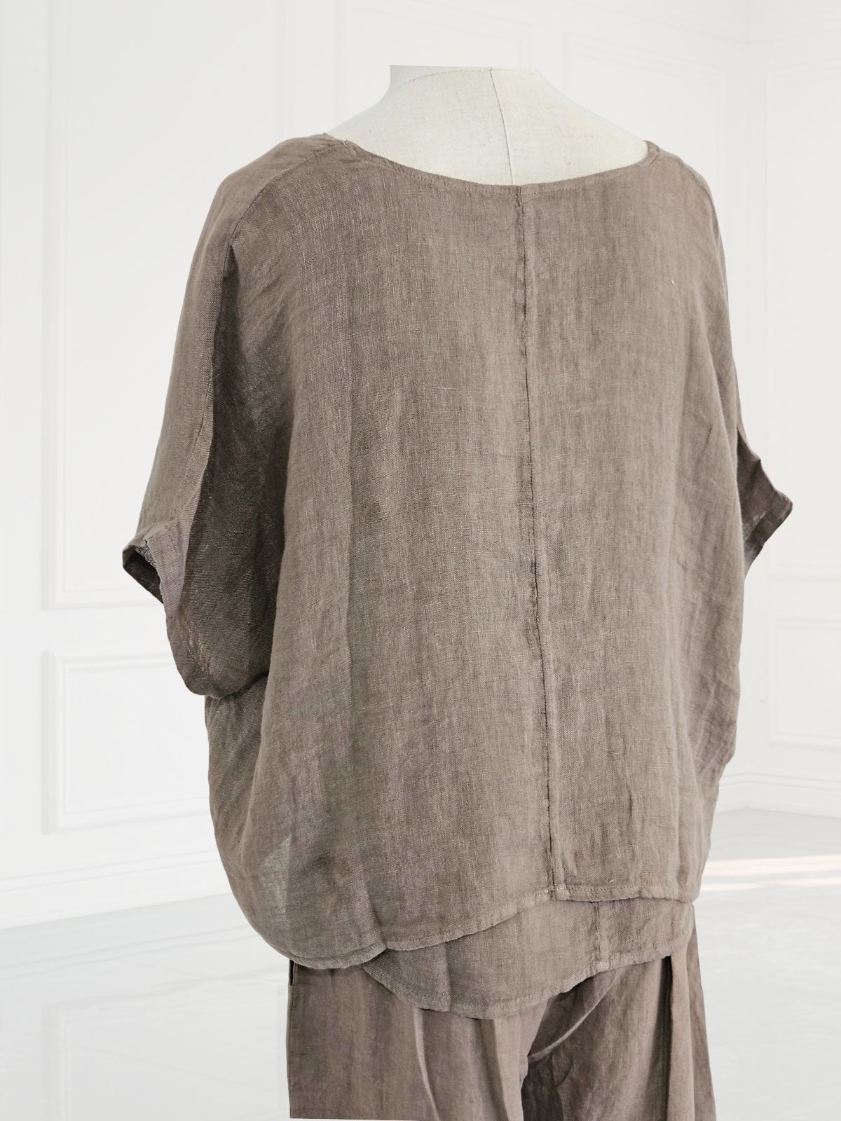 Blueberry -SS26- Women's -2- Layers -Linen -Gauze- Top -FANGO- 26254-Kings-Road-Fashions