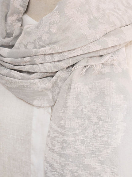 Blueberry - Women's- Batik -Printed -Modal -Scarf -SILVER - 81414-Kings-Road-Fashions