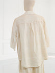 Blueberry-Women_s-Embroidered-Linen-Korean-Collar-Shirt-ECRU-9737Ry-Kings-Road-Fashions