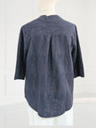 Blueberry-Women_s-Embroidered-Linen-Korean-Collar-Shirt-NAVY-9737Ry-1
