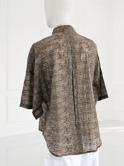 Blueberry - Women's -Embroiderred- Tencel -Voile -Blouse -CHOCOLATE - 26261 -Ry-1