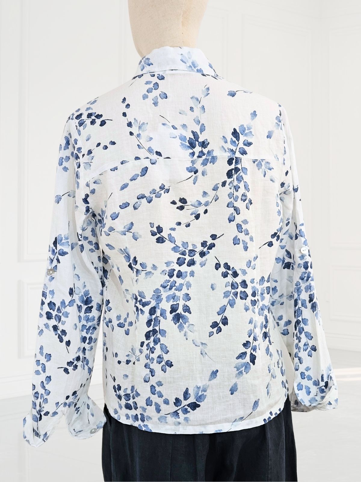 blueberry-ss26-womens-pleated-waist-printed-linen-shirt-blue-wisteria