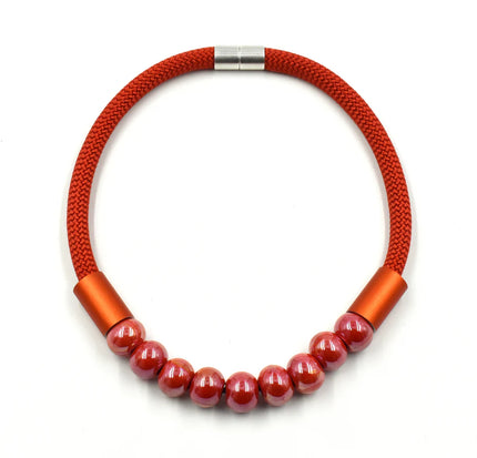 Christina Brampti Cera Motion Ceramic Elements Cord Short Necklace K2111