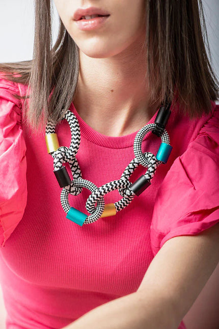 Christina Brampti Beyond Simplicity Olympic Loop Cord Necklace K2112