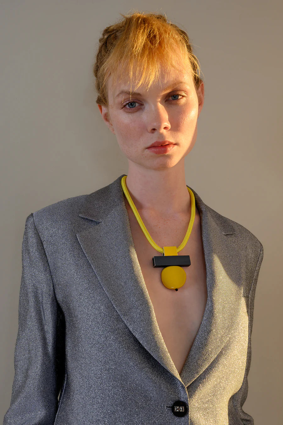 Christina Brampti Beyond Simplicity Aluminium Acrylic Elements Cord Necklace K2355