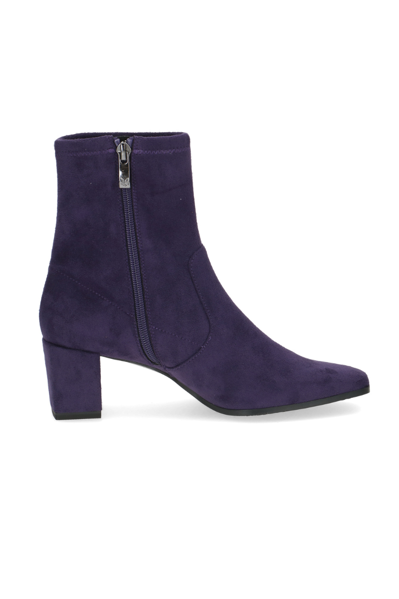 Caprice - Purple Heeled Ankle Boot