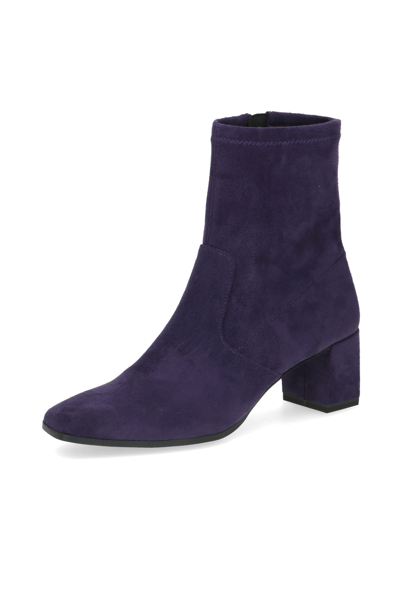 Caprice - Purple Heeled Ankle Boot