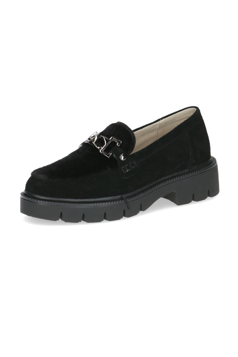 Caprice - Black Suede Loafers