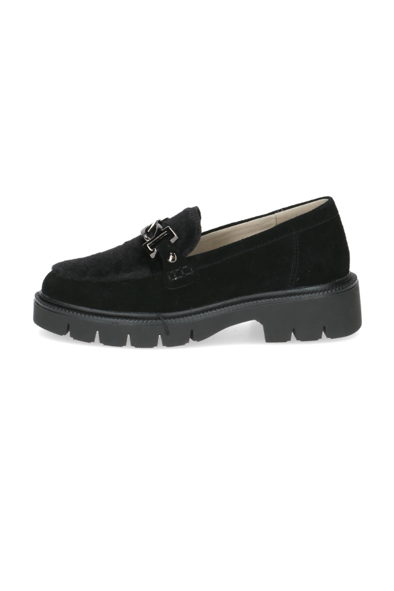 Caprice - Black Suede Loafers