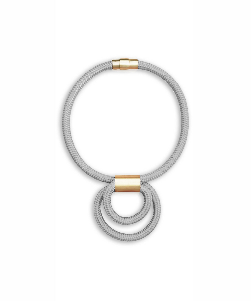 INSIDE-Womens-Customisable-Necklace- Grey-with-Satin-Gold-Carlotta-Scarbeo