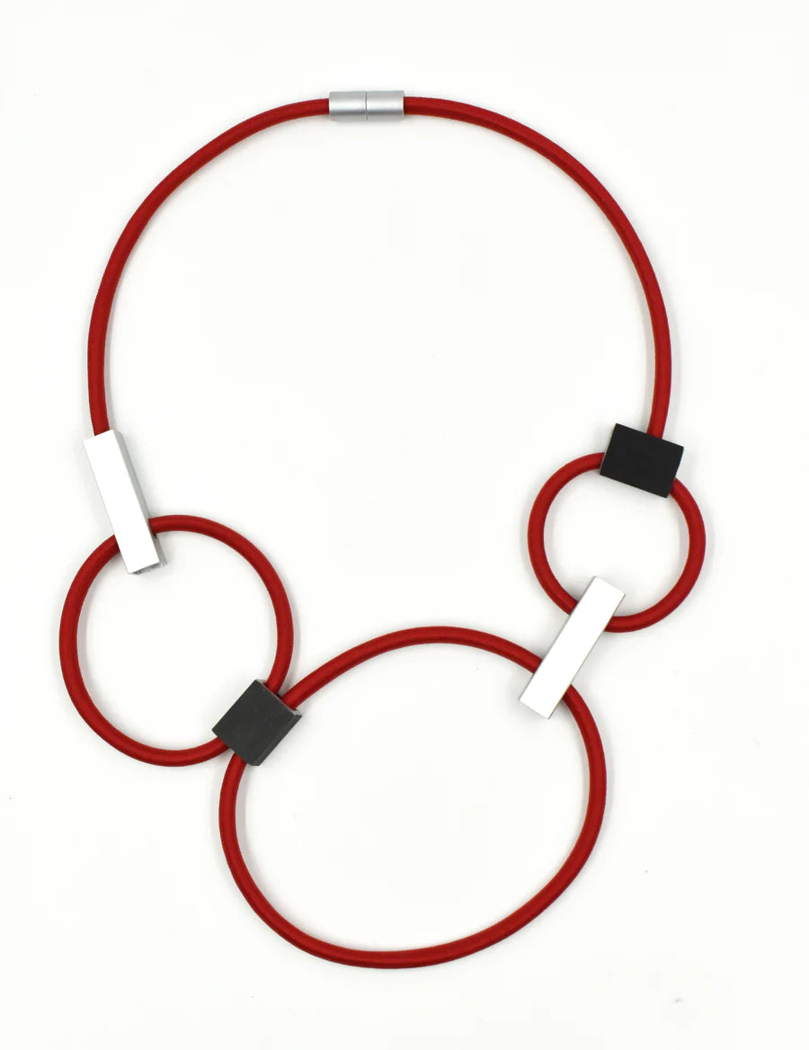 Christina Brampti Beyond Simplicity Aluminium Cord Statement Necklace K2384