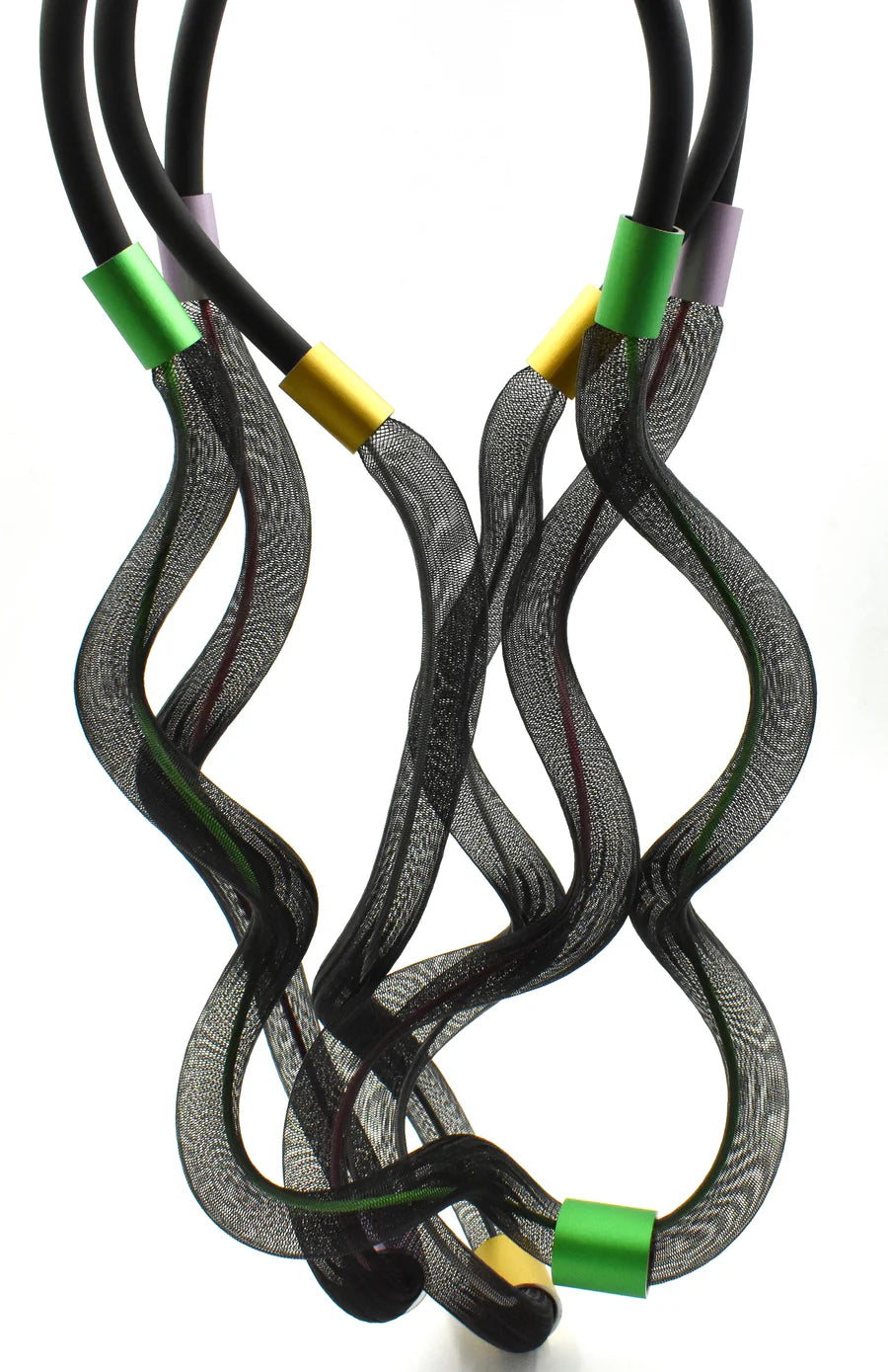 Christina Brampti See the Invisible Aluminium and Net Long Necklace K2421