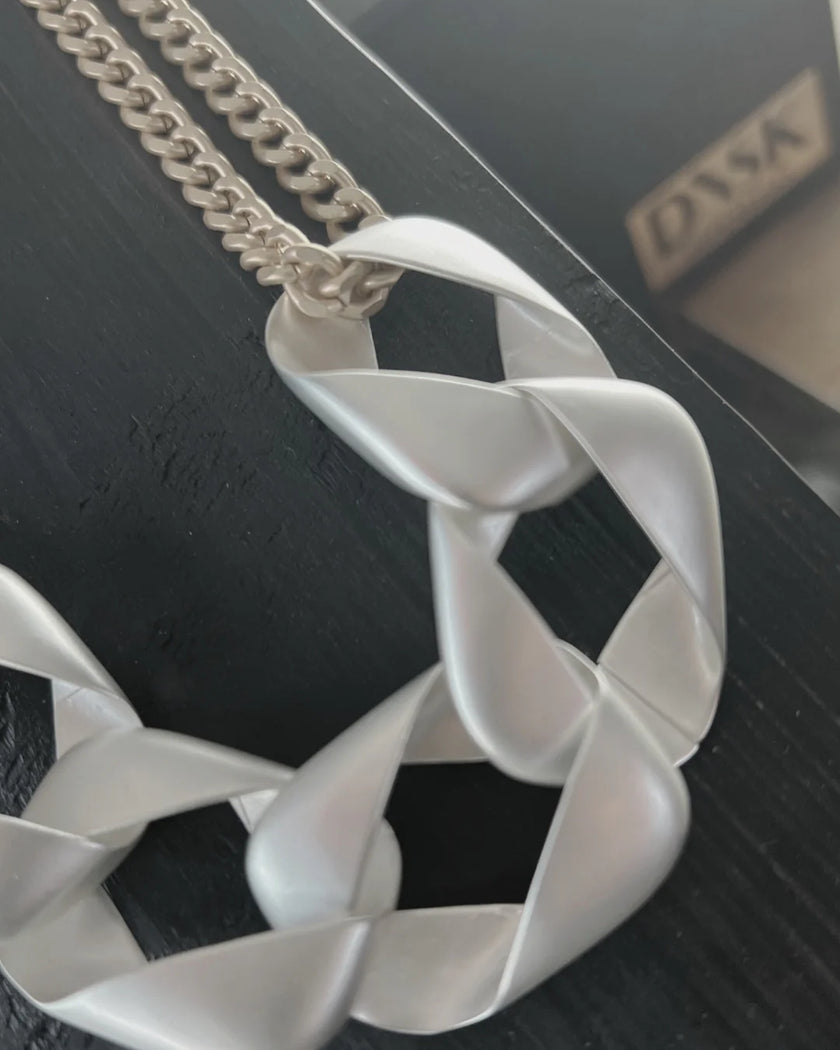 DNSK-Anastazia-Short-Chunky-Link-2-Tone-Necklace-Silver-9C2601037-1