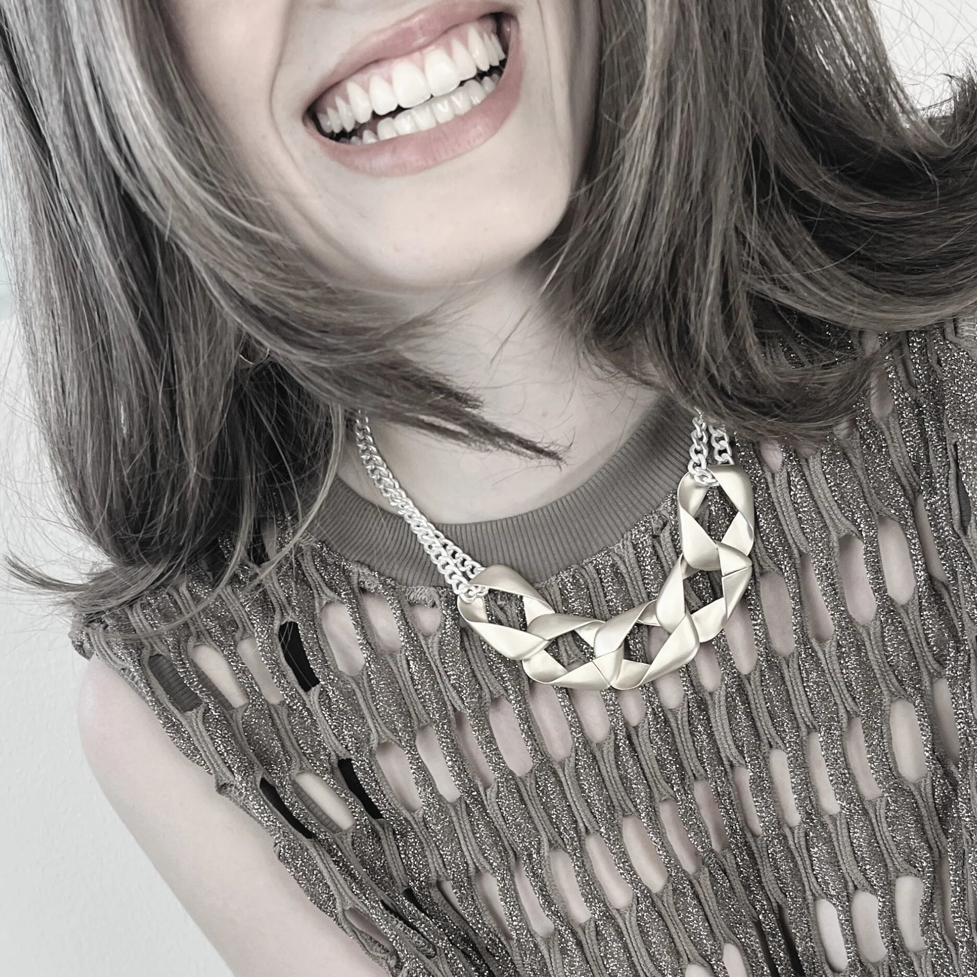 DNSK-Anastazia-Short-Chunky-Link-2-Tone-Necklace-Silver-9C2601037-1