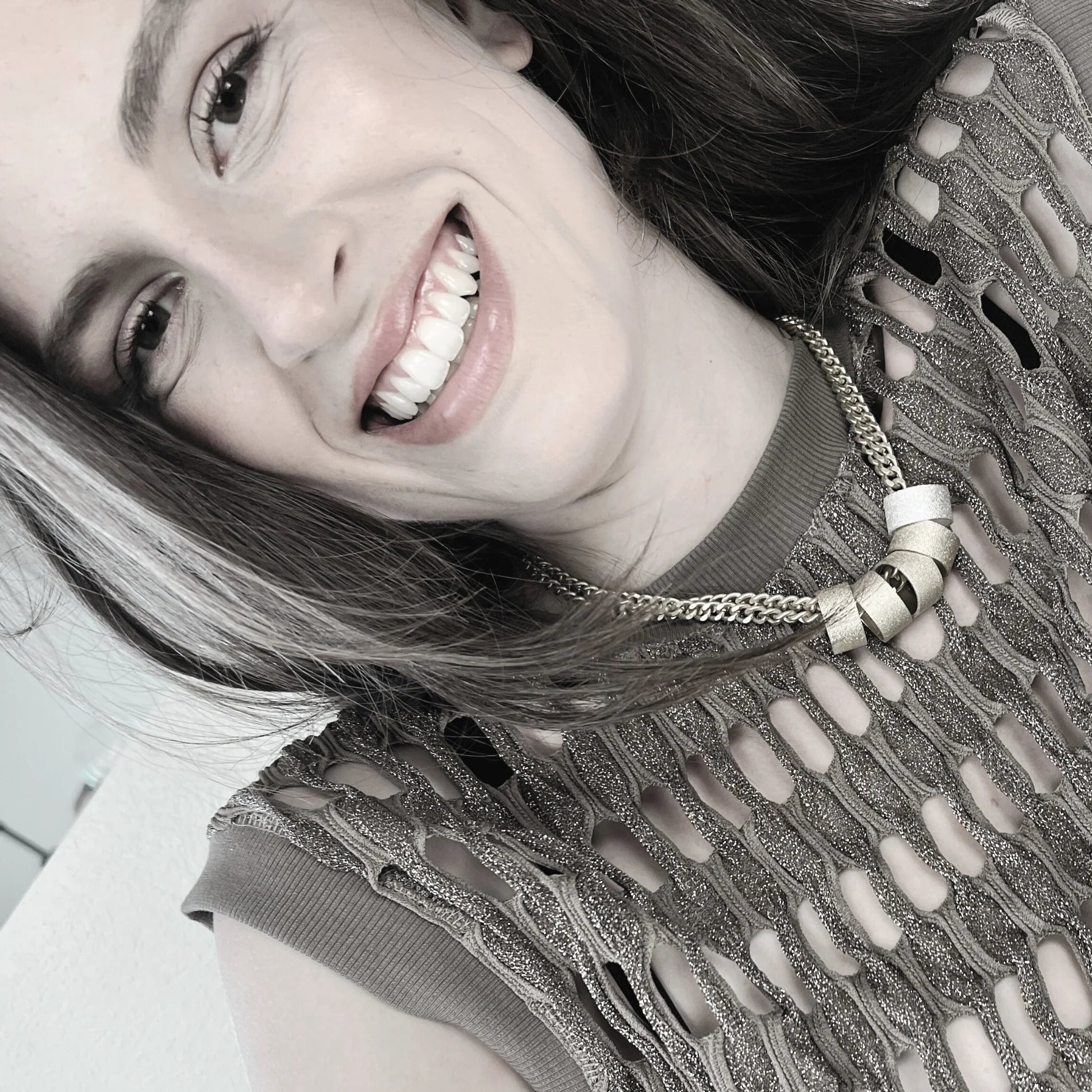 DNSK-Anastazia-Short-Two-Tone-Multi-Link-Necklace-Silver-9C2507028