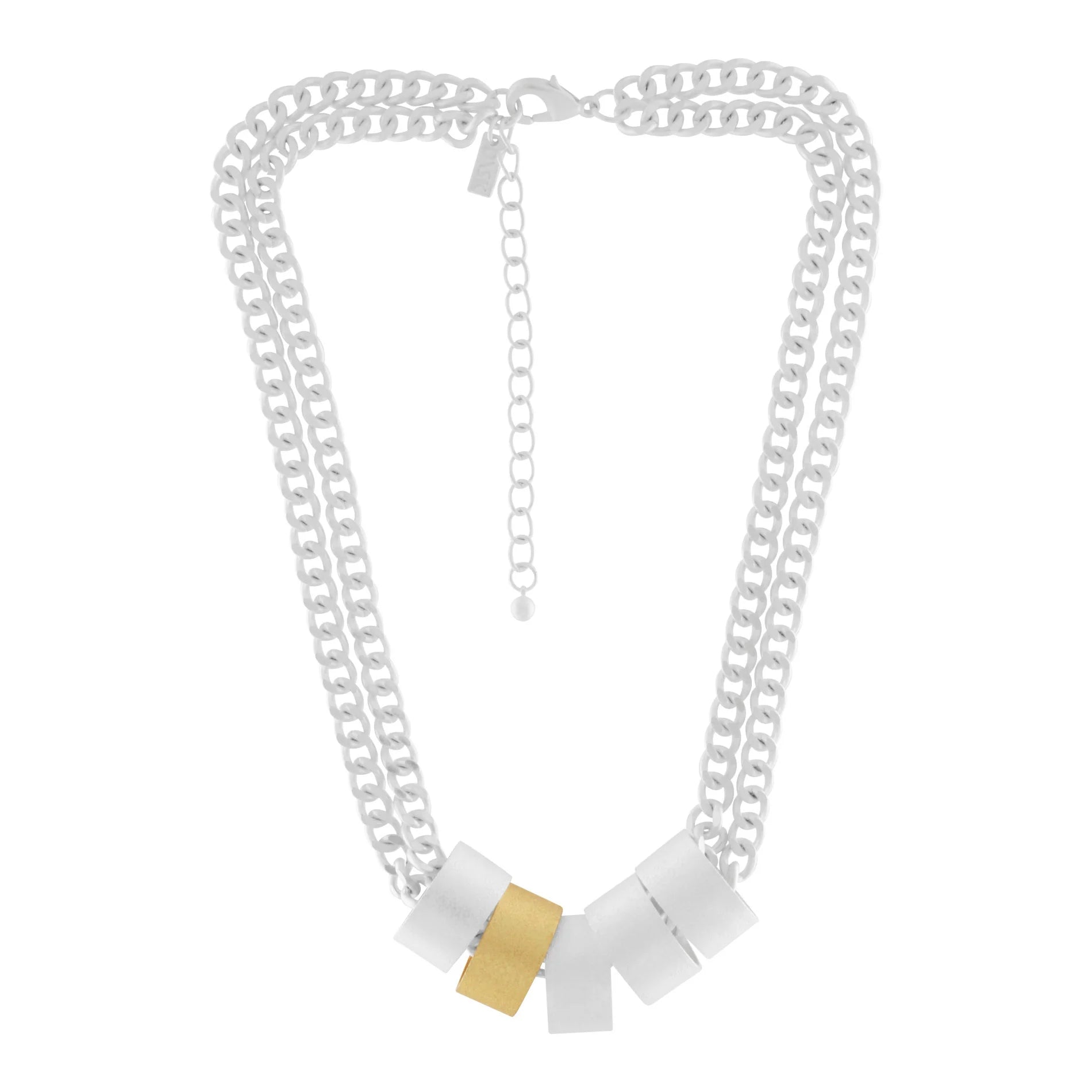 DNSK-Anastazia-Short-Two-Tone-Multi-Link-Necklace-Silver-9C2507028