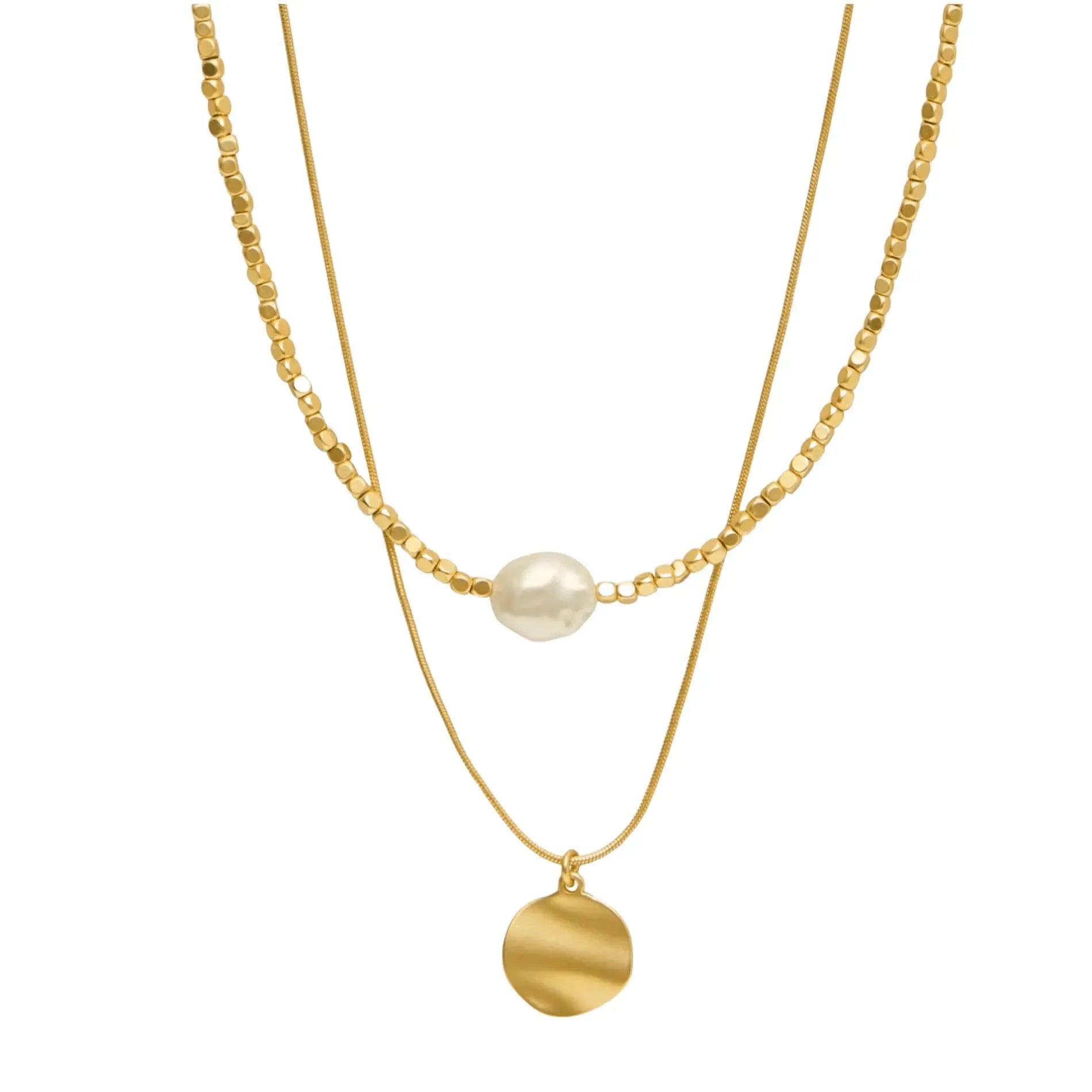 Dansk Copenhagen - Audrey Custom Pearl Necklace in Gold Plated - 9C6372
