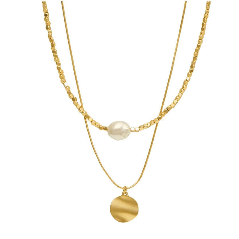 Dansk Copenhagen - Audrey Custom Pearl Necklace in Gold Plated - 9C6372
