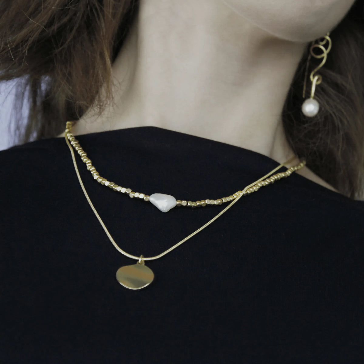 Dansk Copenhagen - Audrey Custom Pearl Necklace in Gold Plated - 9C6372