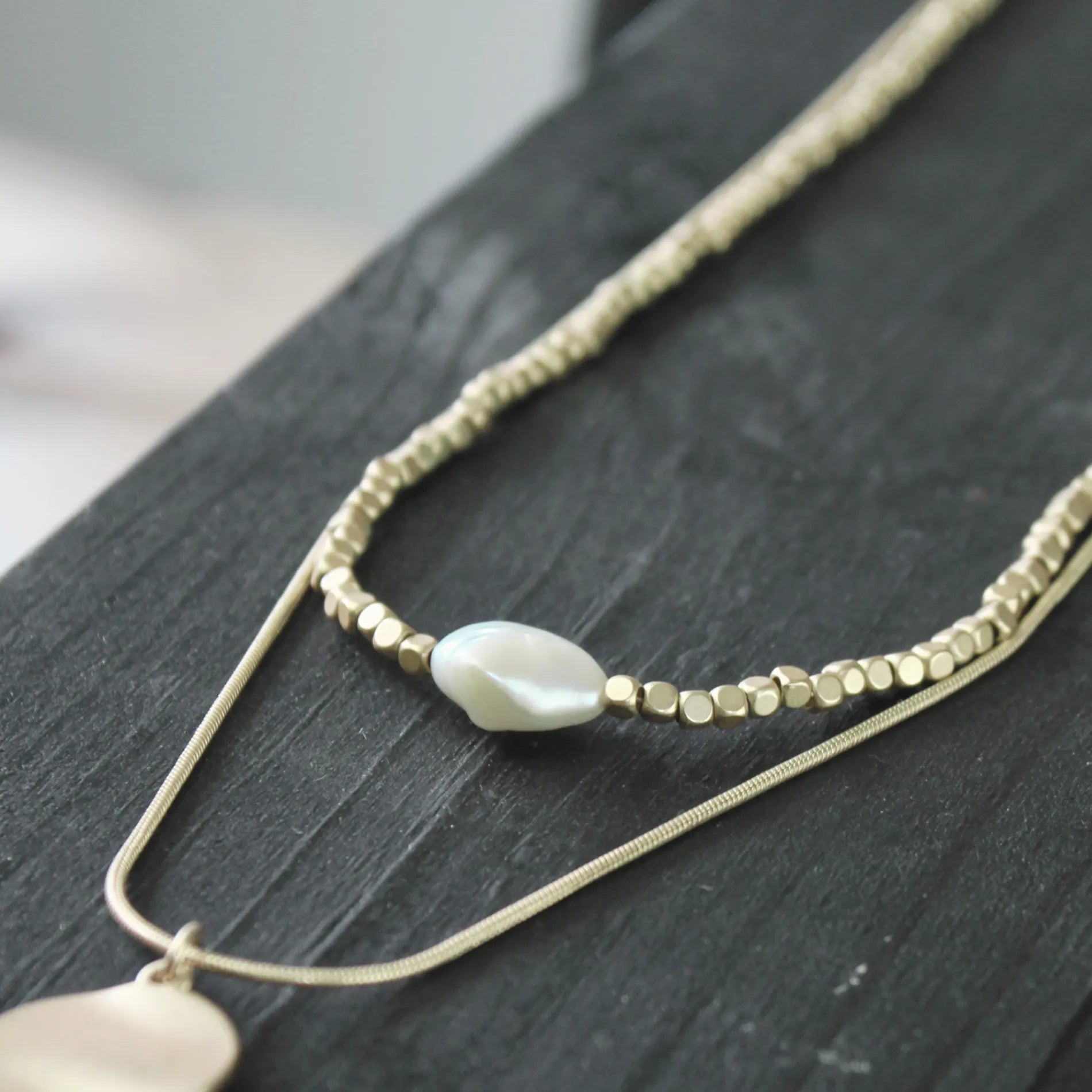 Dansk Copenhagen - Audrey Custom Pearl Necklace in Gold Plated - 9C6372