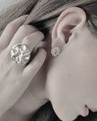 DNSK- Elysian -Irregular -Curve -Earring -Silver- 3C2601051-1