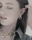 DNSK - Elysian -Short -Link -Fluid -Necklace -Silver -9C2601041-1